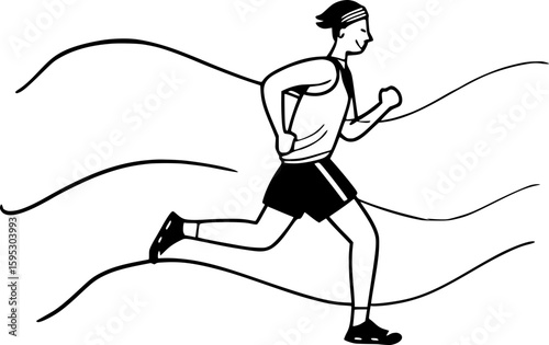 man running on the road