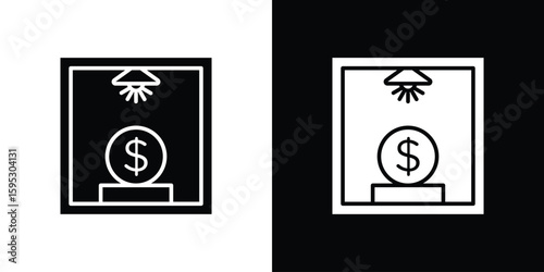 Business incubator icon in modern thin line and glyph concept.