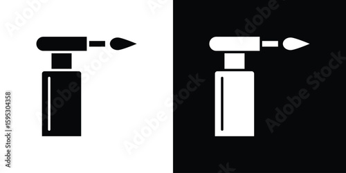 Blowtorch icon in modern thin line and glyph concept.