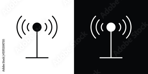 Antenna icon elements. A modern flat and line icons set