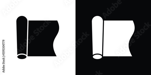 Aluminum foil icon in modern thin line and glyph concept.