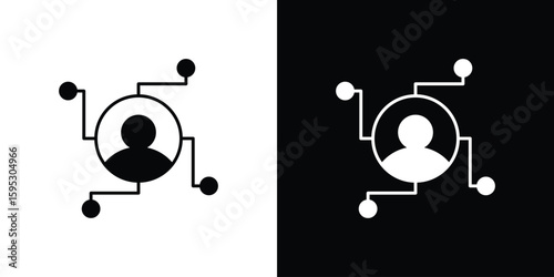 Affiliate marketing icon elements. A modern flat and line icons set