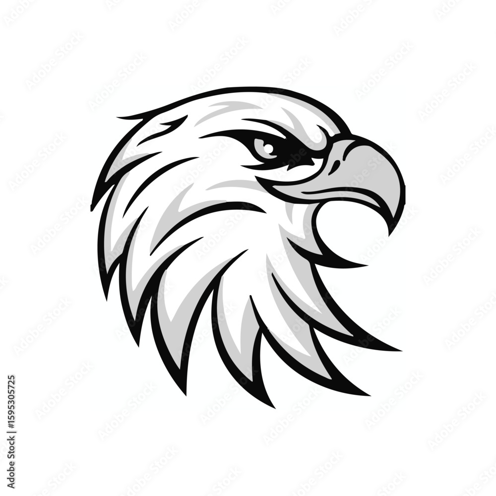 Fototapeta premium Eagle head vector illustration 