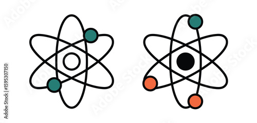 Two simple atomic models with orbits and electrons