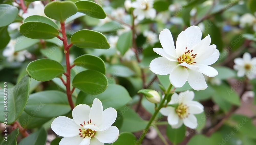 Fototapeta premium white flowers in the garden