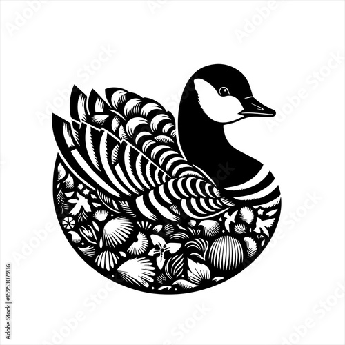 Decorative goose illustration