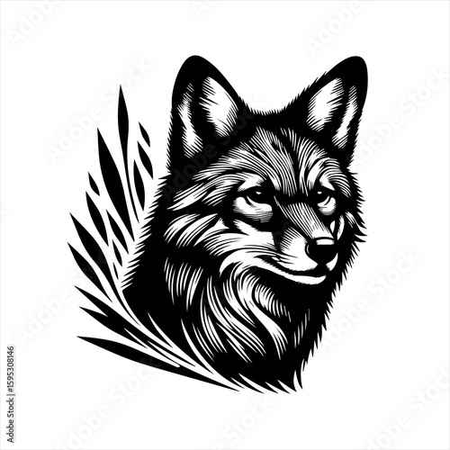 Fox head illustration