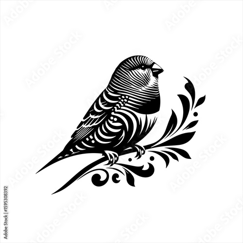 Bird perched on a branch