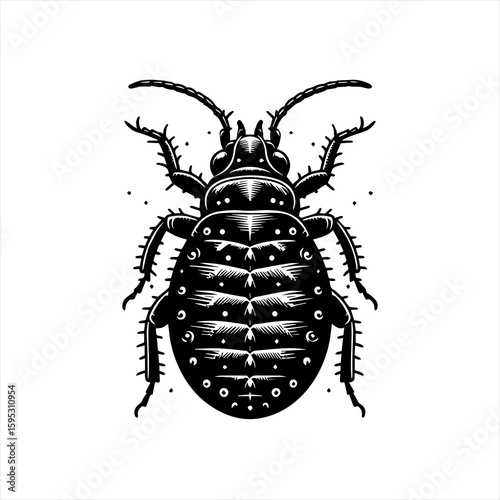 Black beetle illustration