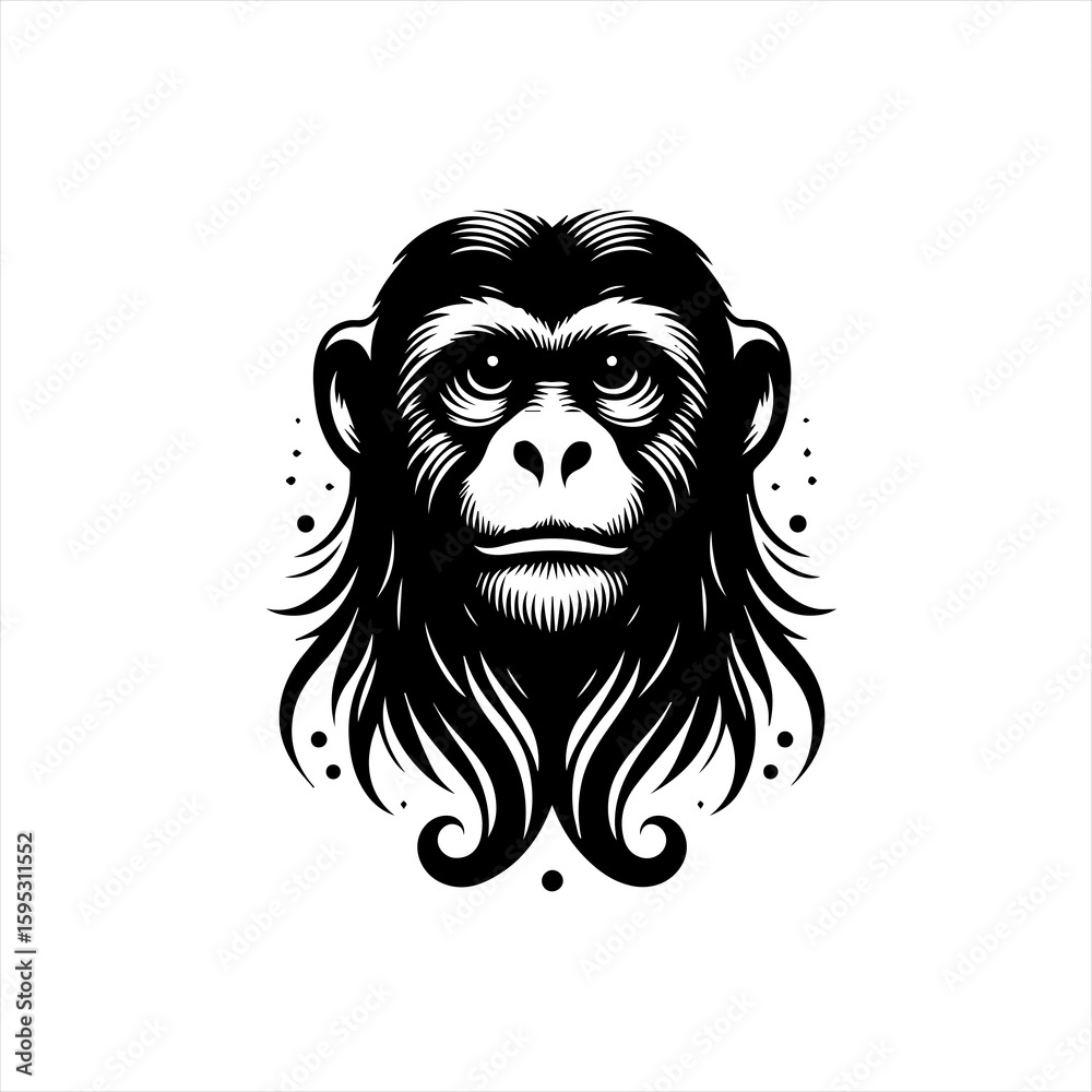 Obraz premium Monkey ape illustration