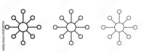 Variety icon in stroke art design versions. EPS 10