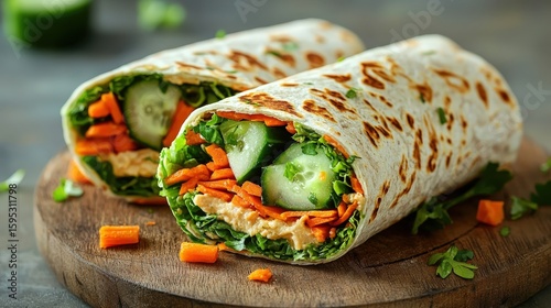 Fresh Organic Vegetable Wrap for Healthy Meal