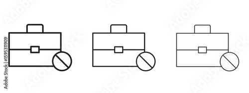 Unemployment icon in stroke art design versions. EPS 10