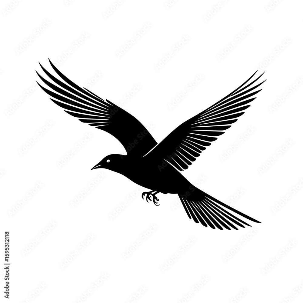 Obraz premium vector illustration of a flying eagle