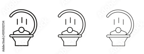 Solarium icon in stroke art design versions. EPS 10