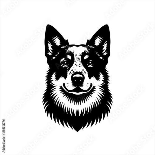 Dog portrait illustration