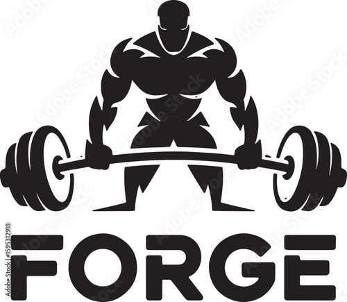 Modern gym and fitness logo design for strength and performance