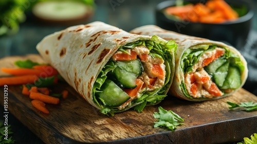 Fresh Organic Vegetable Wrap for Healthy Meal