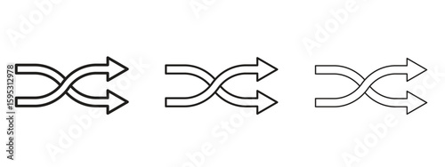 Shuffle icon elements. A modern flat and line icons set