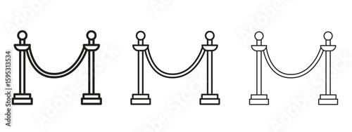 Red carpet icon in stroke art design versions. EPS 10