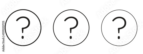 Question icon elements. A modern flat and line icons set