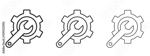 Productivity tools icon in stroke art design versions. EPS 10