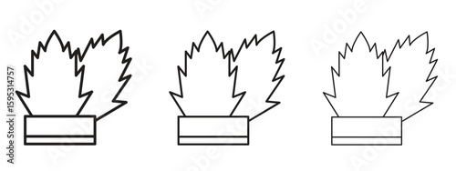 Mint gum icon in stroke art design versions. EPS 10