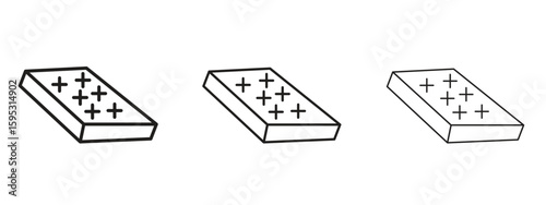 Mattress icon in stroke art design versions. EPS 10