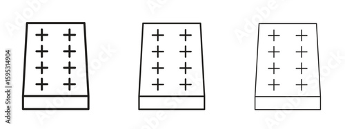 Mattress icon in stroke art design versions. EPS 10