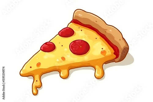 pizza slice isolated on white background