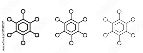 Hub icon in stroke art design versions. EPS 10