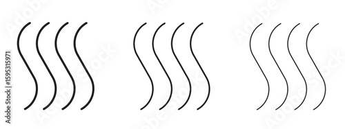 Hot icon in stroke art design versions. EPS 10