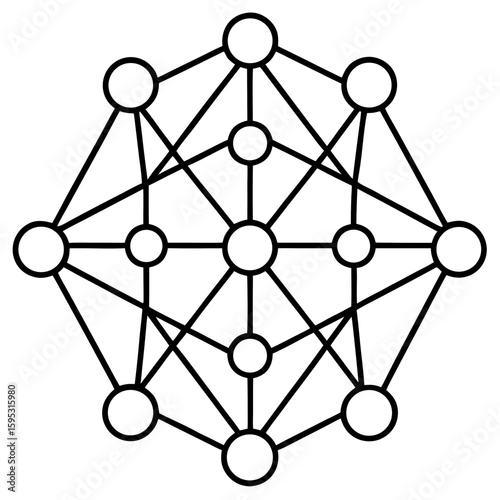Line Art Neural Network Vector