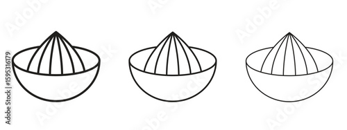 Hand Juicer icon in stroke art design versions. EPS 10