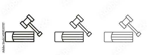 employment law icon in stroke art design versions. EPS 10