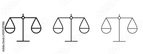 Economies of scale icon in stroke art design versions. EPS 10