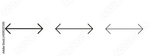 Double arrow icon in stroke art design versions. EPS 10