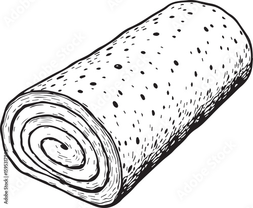 Gourmet Culinary Delights: A mouthwatering swirl rolls, tempting with its delectable texture and intricate design, hinting at the artistry of culinary expertise.