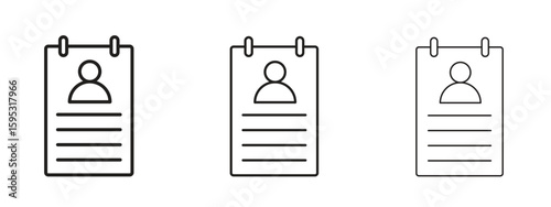 Curriculum icon in stroke art design versions. EPS 10