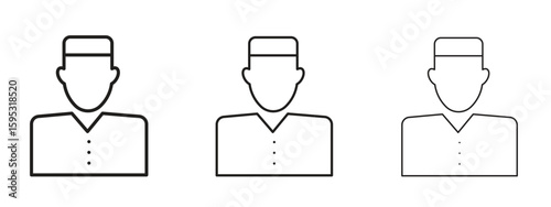 Concierge icon in stroke art design versions. EPS 10