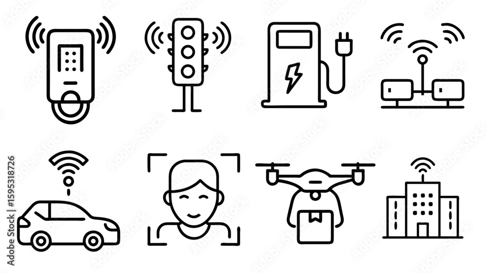 Smart City Technology Icon Pack – Modern Vector Symbols for Urban Innovation
Smart City Technology Icon Pack – Modern Vector Symbols for Urban Innovation