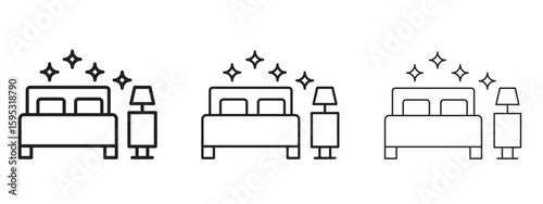Clean Room icon in stroke art design versions. EPS 10