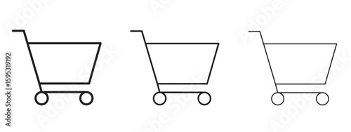 Cart icon in stroke art design versions. EPS 10