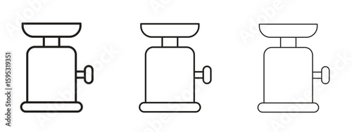 Camping gas icon in stroke art design versions. EPS 10