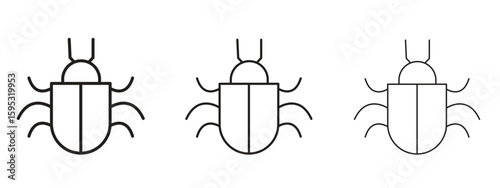 Bedbug icon in stroke art design versions. EPS 10