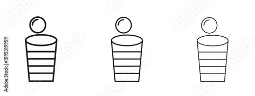 Beer pong icon in stroke art design versions. EPS 10