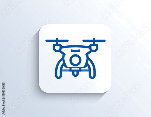 Drone icon on white button