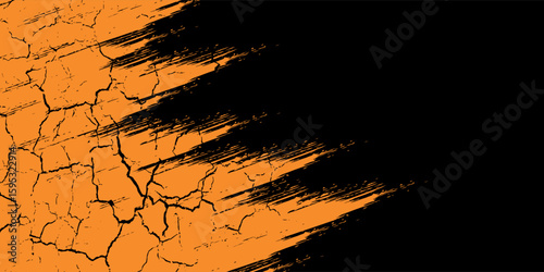 Art & Illustrationorange black brush Car sticker wrap pattern banner abstract sporty lines black orange color combination grunge brush modern pattern racing motorsport vector design.