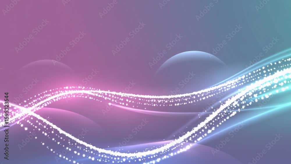 Sparkling Light Trails Abstract Background Seamless Loop Animation Download High Resolution 4 K Ultra H D Pink Purple Blue Glowing Particles Shimmering Waves Elegant Motion