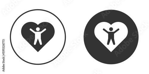 Wellness icon clipart element. stroke art design graphics